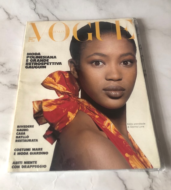 Naomi Campbell Vogue Italia Magazine 1988 - Rare Controversial