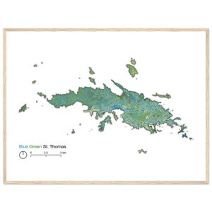 Mapa artístico de Santo Tomás / Impresión vintage / Ideal para casa de playa / Idea de regalo única / Mapa minimalista de Santo Tomás / Decoración de pared moderna
