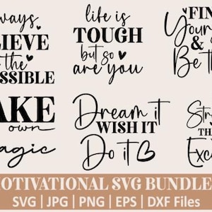 Motivational Quotes Svg Bundle