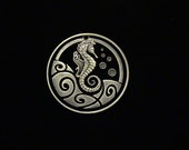 Magical Seahorse Cut Coin Jewelry, Pure Silver, Exotic Pet Pendant, Seahorse Lover Ecstasy, First Time Cut, Only One In The World