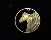 Sacajawea Dollar - Cut Coin Jewelry - Native American Chief in full Head Dress and Horse - 2012