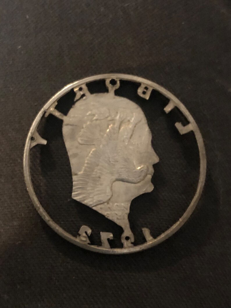 Dwight D. Eisenhower, Hand Cut From Genuine 1972 US Dollar Coin image 2