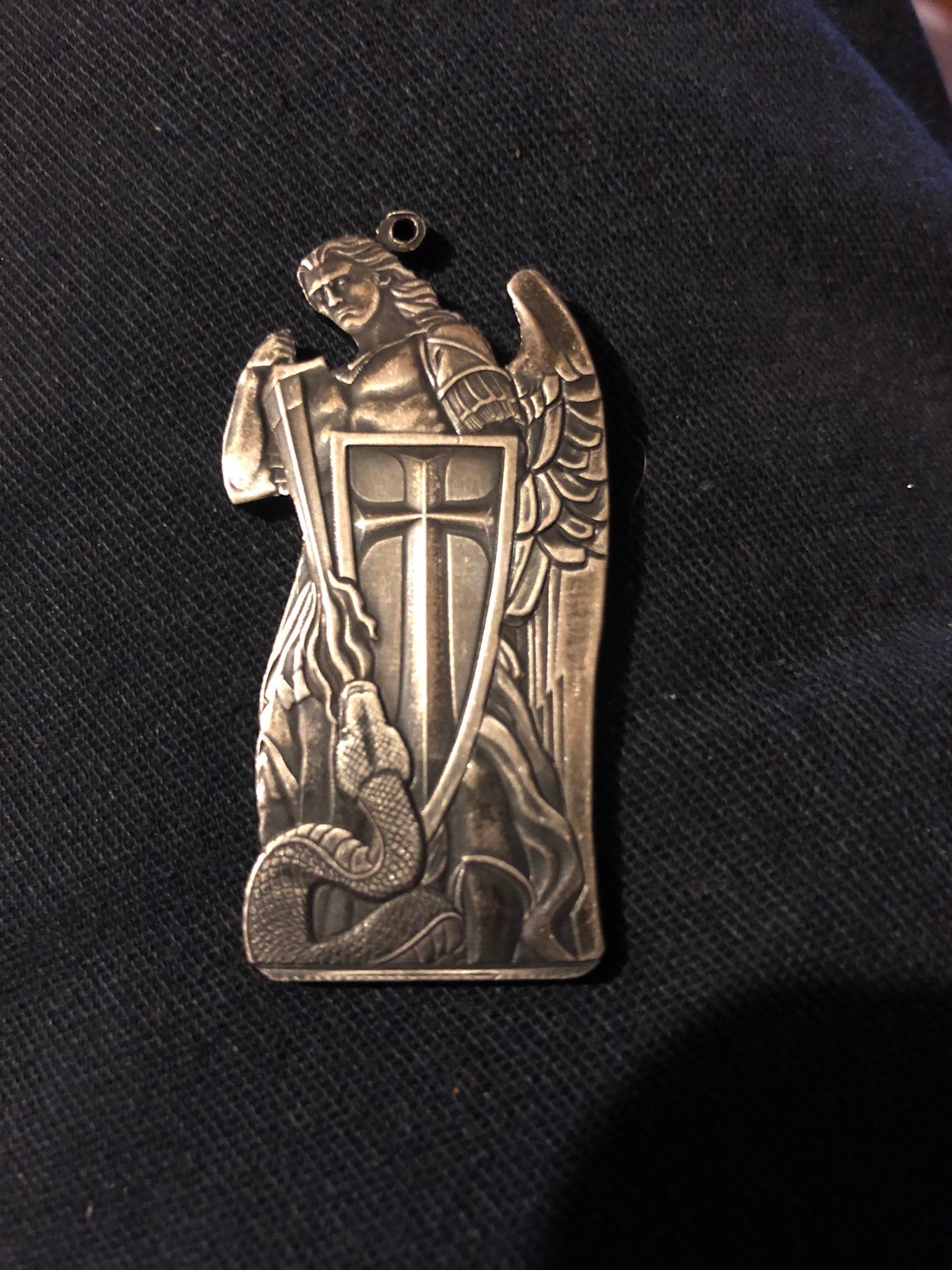 St. Michael Archangel Patron Saint of Law Enforcement Hand Cut Etsy