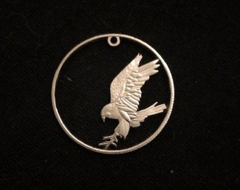 PALESTINE - Cut Coin Jewelry - 2010 - Barbary Falcon - RARE