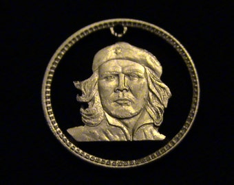 Cut Coin Pendant - w Ernesto Che Guevara