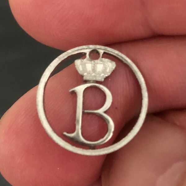 Belgium Hand Cut Coin Perfeft Gift For Brad, Bonnie, Bill, Becky, Bob, Belinda, Barry, Belle, Benjamin, Bathesda, Baxter, Bertha or Boo 1964