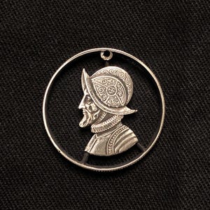 Panama 1956 Half Balboa Silver Coin Pendant