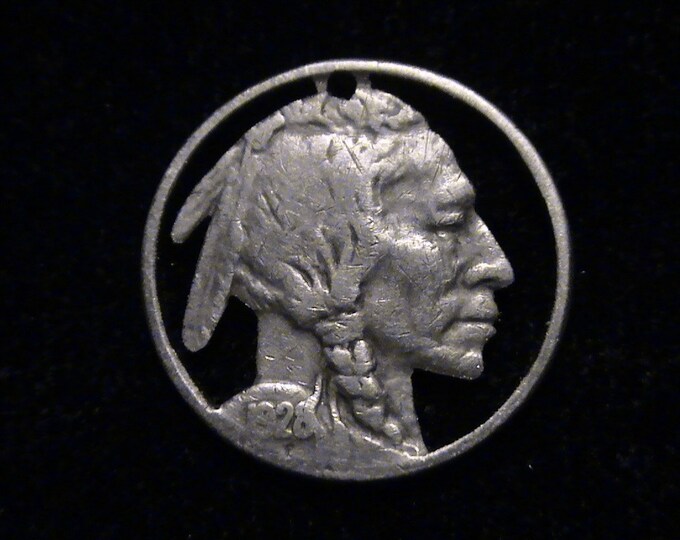 1928 Indian Head Nickel Cut Coin Pendant / Charm Hobo Art Classic Etsy
