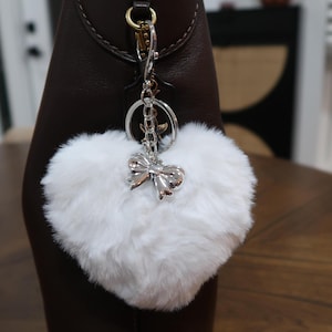 Heart Keychain - Cute Key Chain - Heart Bag Charm - Heart Charm - Heart Keyring - Love Keychain - Heart Bag Accessories - Keychain Gift