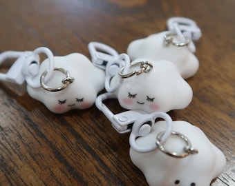 Kawaii Bag Charm (Set of 2) - Cloud Keychain - Cloud Bag Charm - Kawaii Keychain - Kawaii Accessories - Cute Keychain - Cute Bag Accesories