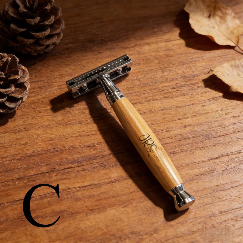 Custom Handcrafted Double Edge Safety Razor, Engraved Sustainable Solid ...