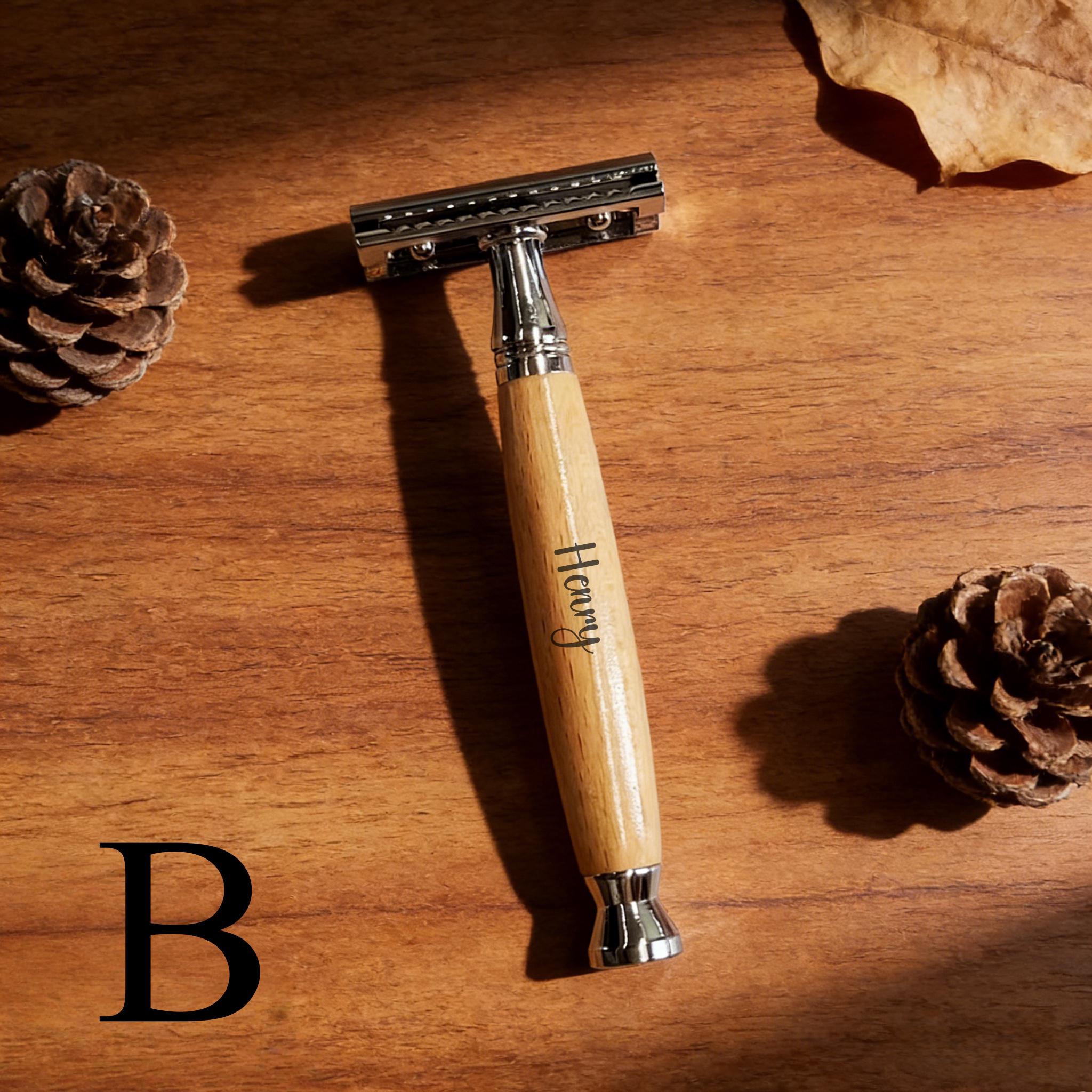 Custom Handcrafted Double Edge Safety Razor, Engraved Sustainable Solid ...