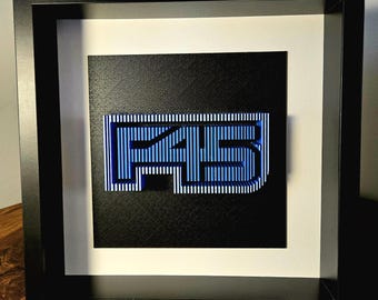 Framed F45 3D Layered Wall Art: Fitness Sculpture Decor