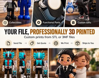 Custom 3D Printing Service | Send Your STL or 3MF File | PLA PETG | Made to Order 3D Print