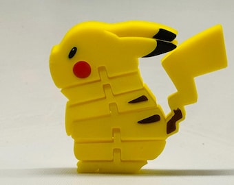 3D Printed Pikachu Fidget Toy Set of 3 – Articulated Flexible Pokémon Figures – Cute Anime Desk Toy, Stress Relief Gift for Pokémon Fans
