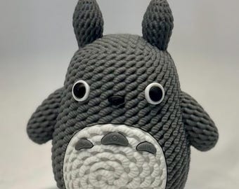 3D Printed Totoro Figure: Crochet Style Studio Ghibli Decor