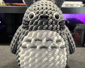 3D Printed Totoro Figure: Crochet-Style Studio Ghibli Decor