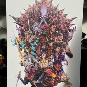 Heroes of Baldur’s Gate, A4 art print