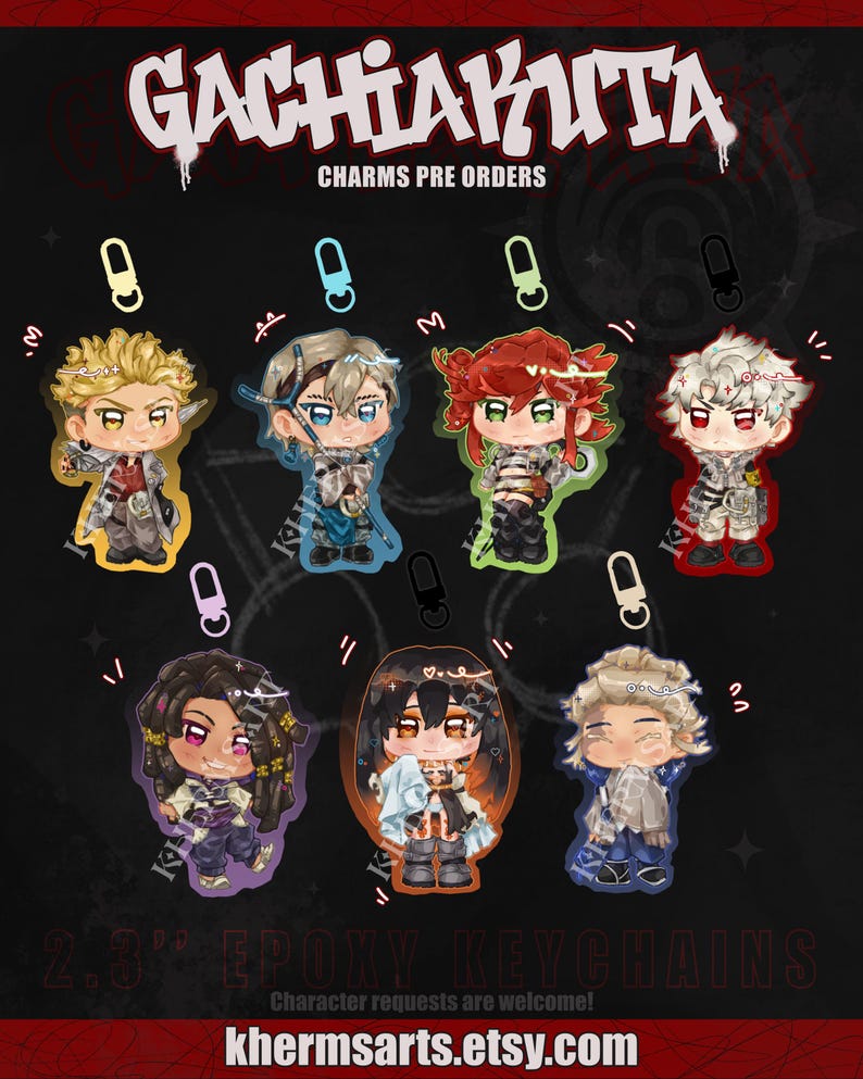 Zanka Keychain PRE ORDER Fanmade Keychains, Enjin, Rudo, Zanka, Tamsy, Riyo, Jabber ...