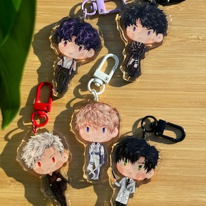 Love and Deepspace keychains, Sylus, Caleb, Zayne, Rafayel, Xavier