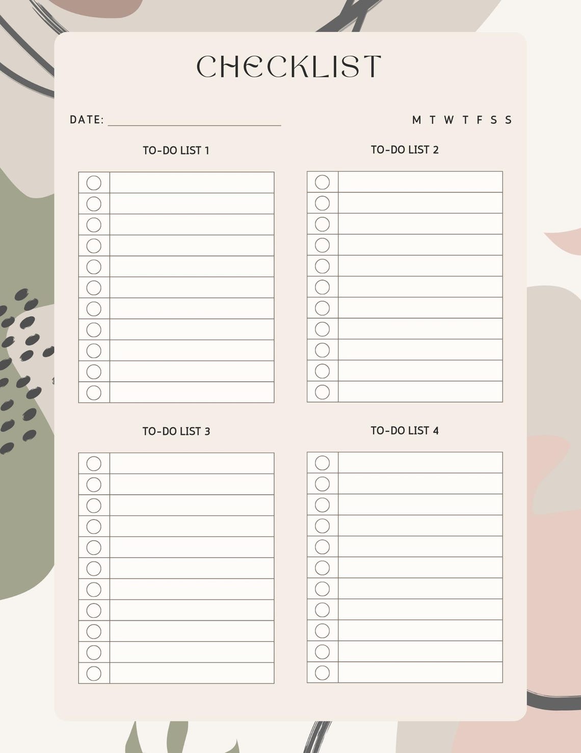 Abstract Checklist, Unique and Artsy, Streamline Your Tasks, Perfect ...