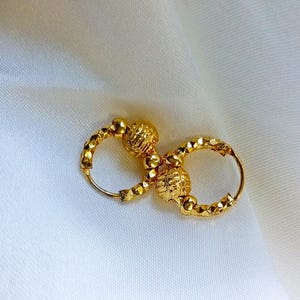 Indian/Pakistani Ethnic  gold plated Earrings/Boho Earings/gift for her/hoop bali/gold earrings/Indian wedding jewelry/girlss hoop earrings