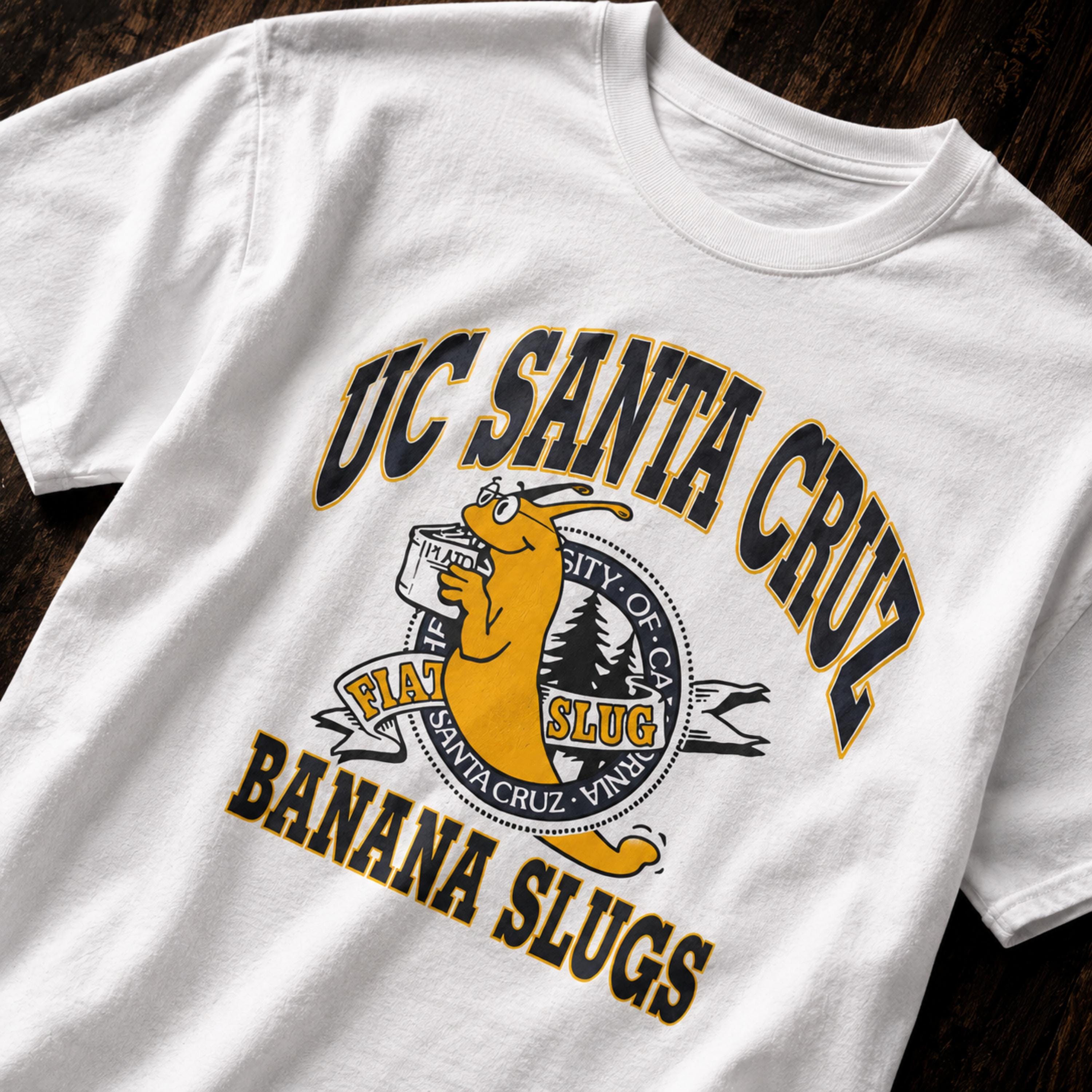 UCサンタクルーズ バナナスラッグス Tシャツ、パルプ・フィクション 