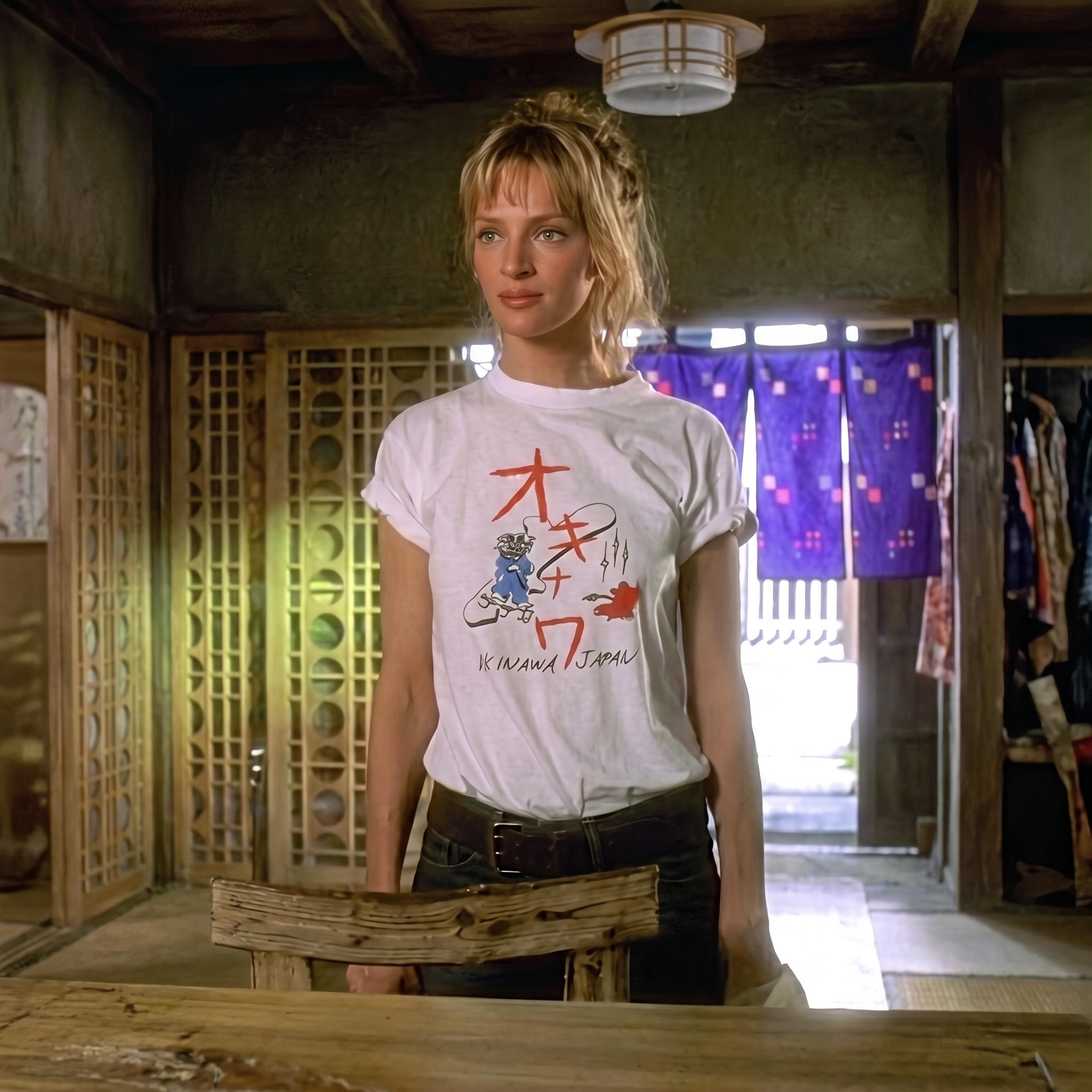 Kill Bill Okinawa T-shirt, Beatrix Kiddo & the Bride Tee 