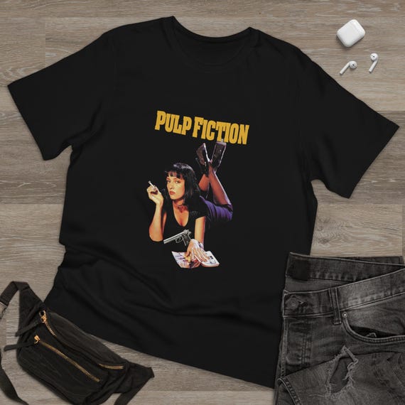 Vintage Movie Graphic Tee, Pulp Fiction Shirt, 90s Film
