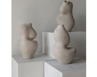 Abstract Sculptural Vessel | Female Figure Ornament | Modern - 3 Options