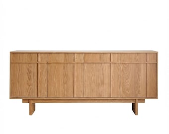 Modern Oak Sideboard | Scandinavian Buffet Cabinet |  Wooden Credenza | Custom Sizes