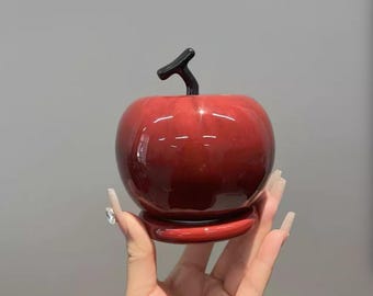 Ceramic Red Apple Toothpick Holder