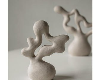 Surrealist Sculpture - Home Decorative Ornament in Neutral Colour - 2 Versions
