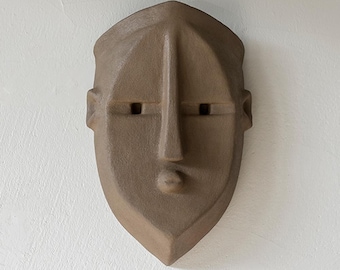 Primitive Mask Style Wall Art - Earth Tone - 3D Wall Décor