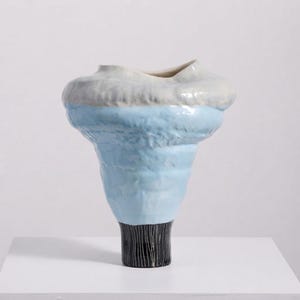 Abstract Organic Ceramic Vase | Wabi Sabi Sculpture | Modern Home Accent | Sculptural Pottery | Living room Accent | Unique Pottery