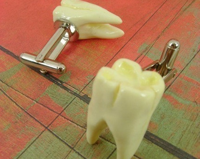 Human Molar Replica Cufflinks Be Meyer Wolfsheim of the Great Gatsby Etsy