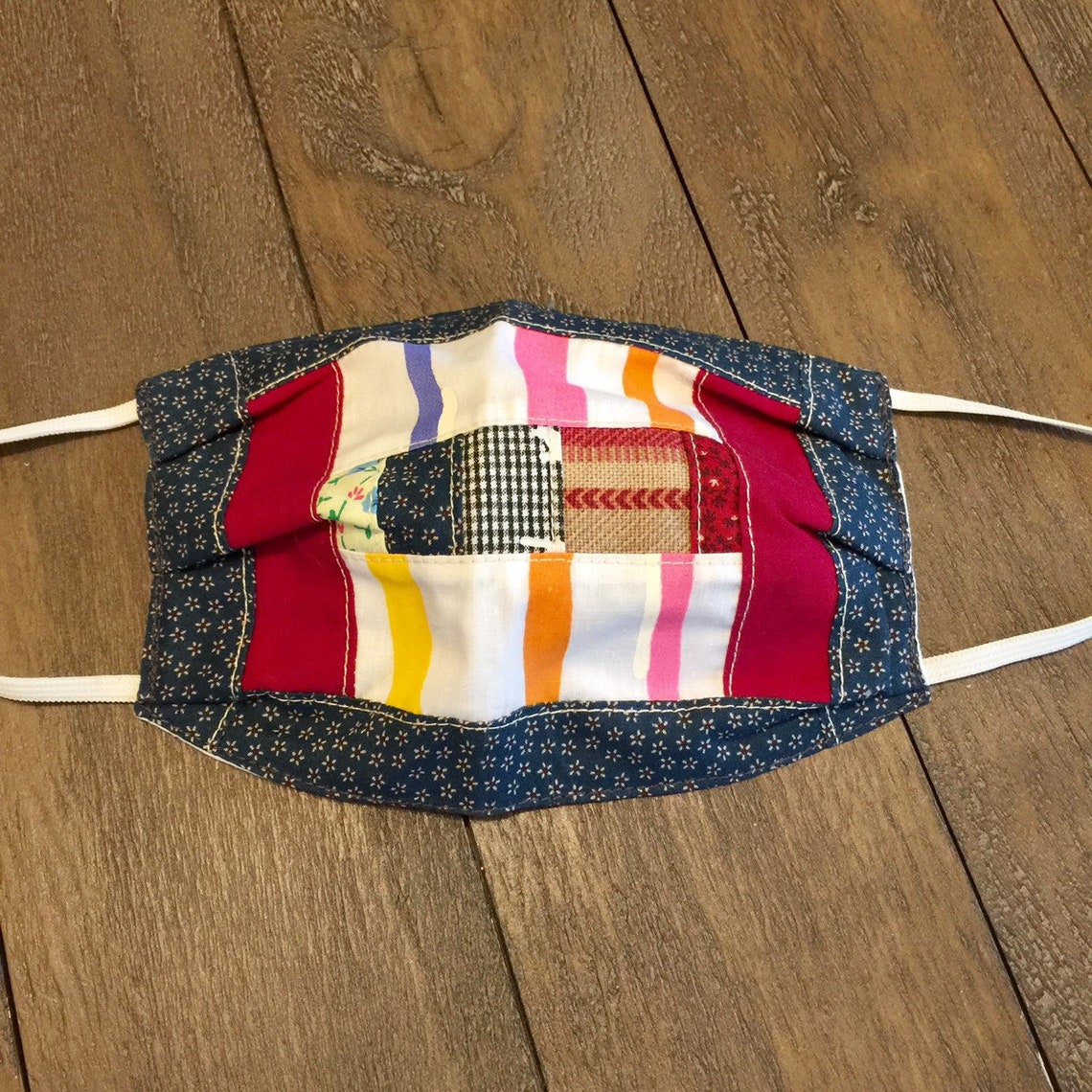 Handmade mask handmade quilt style mask artisan mask unique Etsy