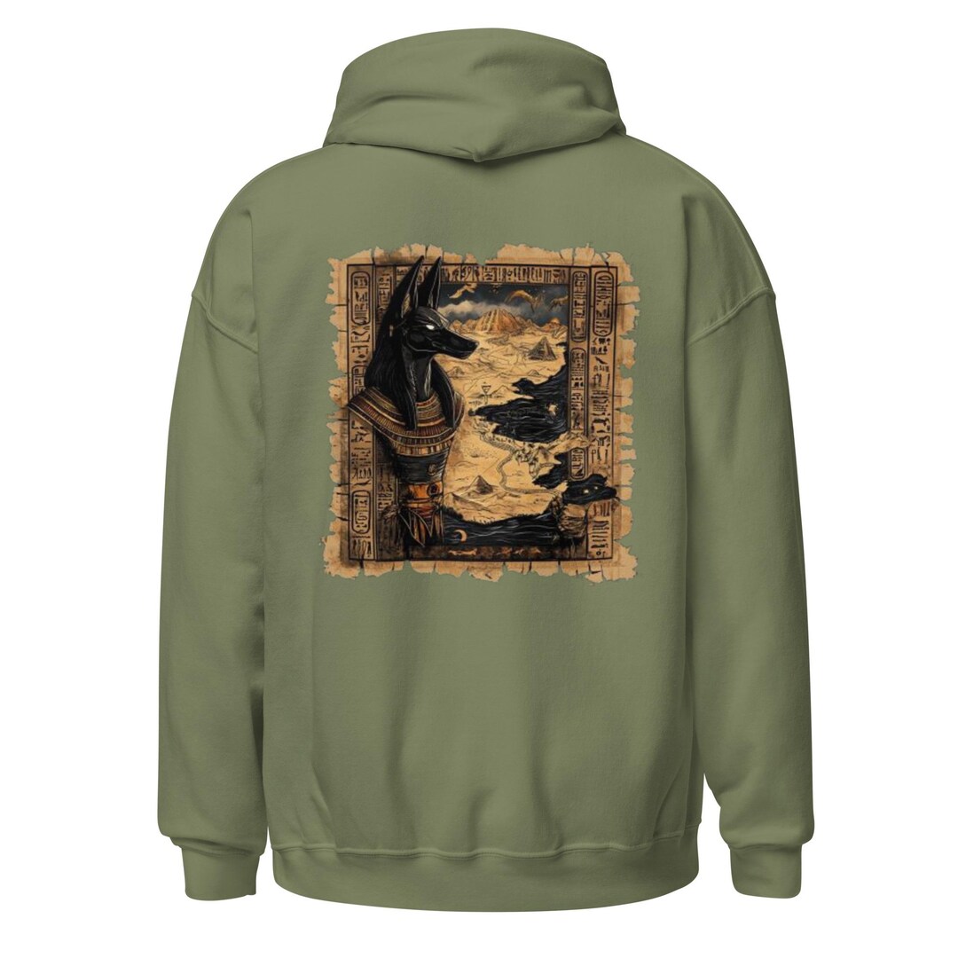 Egyptian Anubis Map Hoodie, Eye of Anubis Hoodie - Etsy
