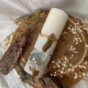 Geode crystal quartz candle | Luxury pillar candle | Loft concrete candle | Handmade home decor | Modern gift for the home | Unique design