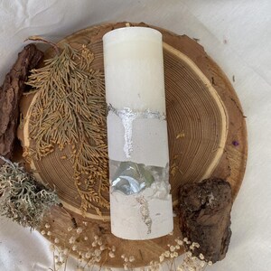 Geode crystal quartz candle | Luxury pillar candle | Loft concrete candle | Handmade home decor | Modern gift for the home | Unique design