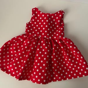 50s Red Polka-Dot Dress with Ribbon Ties