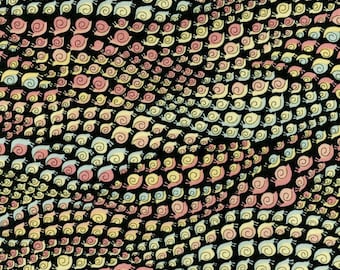 Sold by the Yard -Snaileed It snail print fabric print by Dear Stella 1867 ALPINE