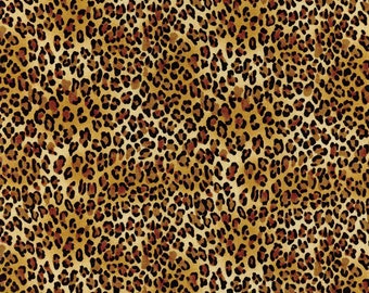 Fat Quarter - Tiny Leopard Fabric Print Timeless Treasures Fabric Wild-C2722