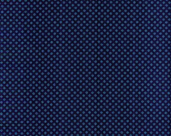 Sold by the Yard -Tootal: Super Classics High Count Poplin turquoise diamonds TT-A367-19692 Navy Blue