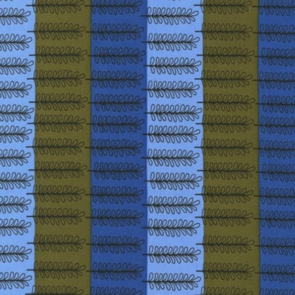 Fat Quarter - STOCKHOLM stripe blue brown fabric Robert Kaufman Fabrics ARZ-12038-200 VINTAGE