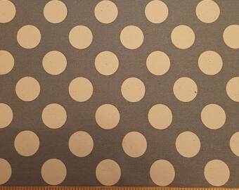 One (1) Yard- Sevenberry: Canvas Prints 4- Dots Fabric Robert Kaufman SB-88331D1-2 Slate gray