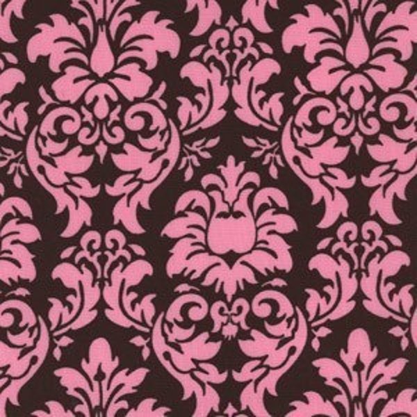 Fat Quarter - Cocoa Pink Brown Dandy Damask Michael Miller Fabric CX3095-Cocoa