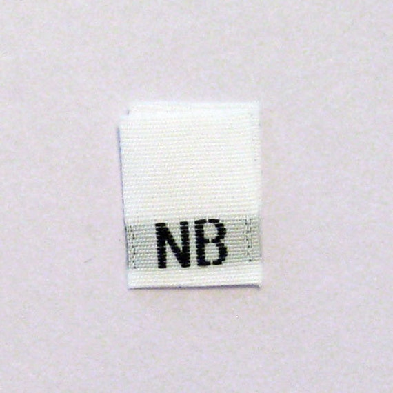 50 pcs WOVEN WHITE CLOTHING SEWING LABEL SIZE TAG TEN SIZE 10