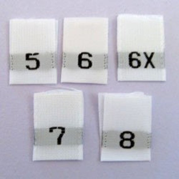 Mixed Child Size Tag Labels 5 6 6X 7 8 - Etsy