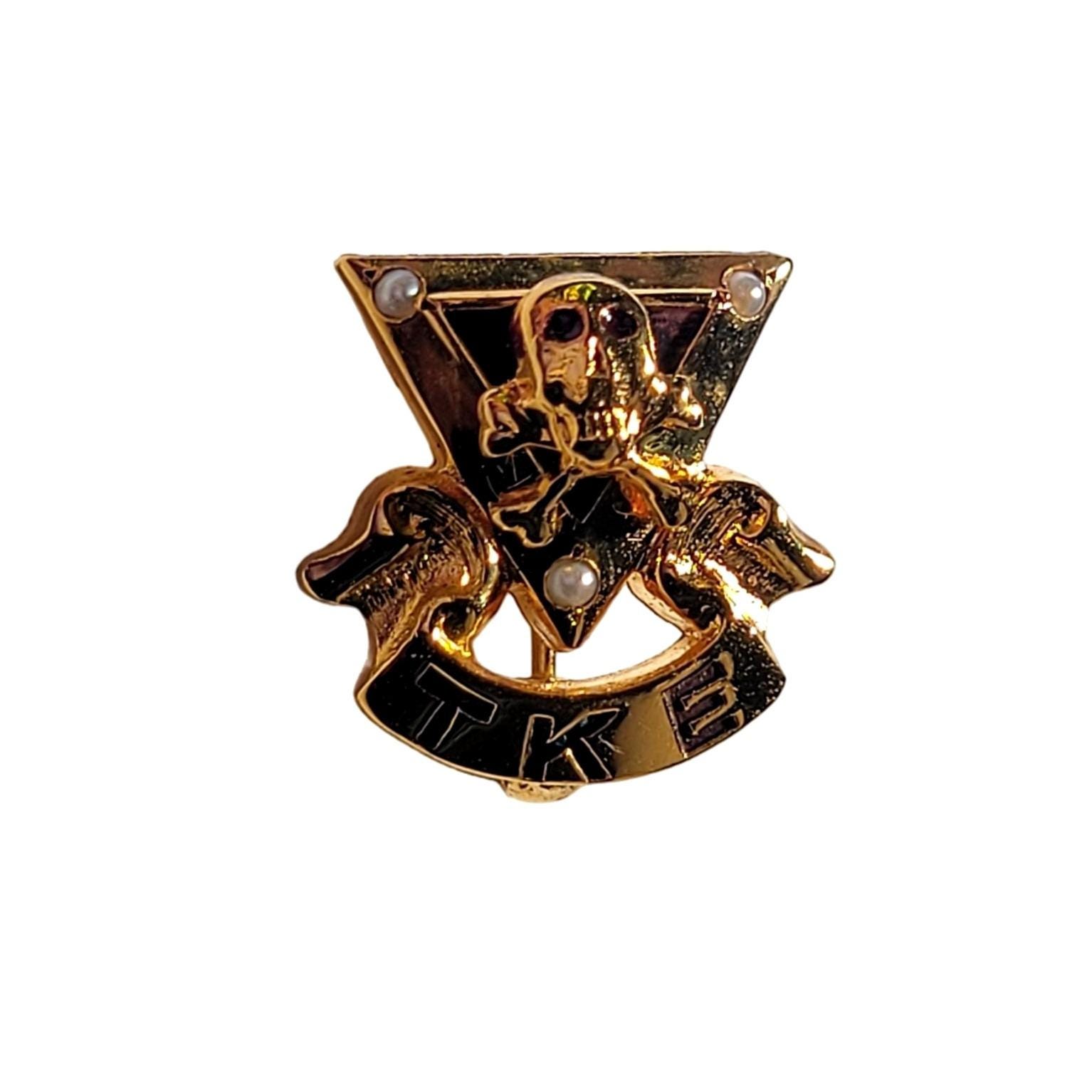 Vtg TKE Tau Kappa Epsilon Fraternity 10K Gold Pin Badge Vtg TKE Tau Kappa Epsilon Fraternity 10K Gold Pin Badge